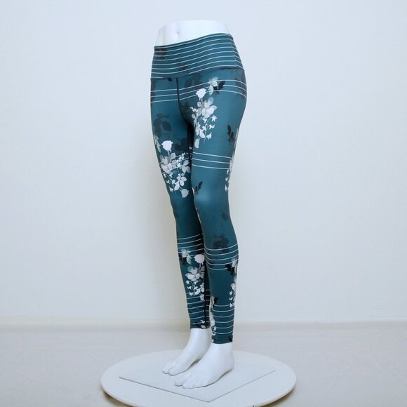 Zyia Floral Stripe Light n’ Tight Leggings Women S - Picture 1 of 13